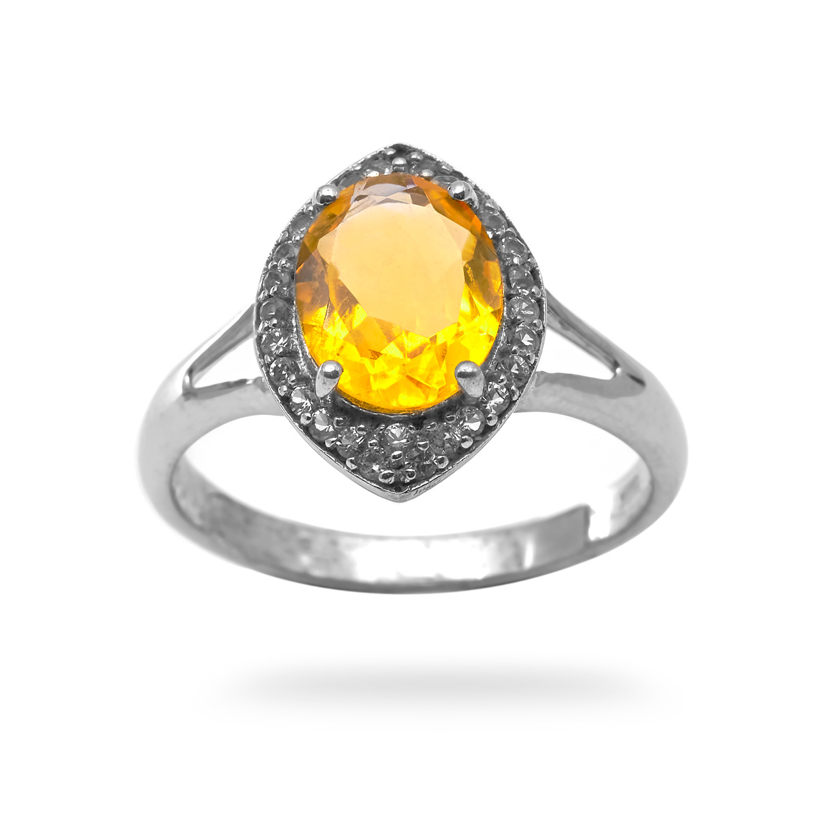 Bague citrine, topaze argent Catherina